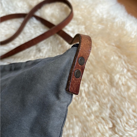 Waxed Canvas and Leather Crossbody - Picture 5 of 9
